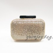 Fashion Light gold aluminium sequins clutch bag with metal frame