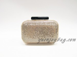 Fashion Light gold aluminium sequins clutch bag with metal frame Fashion Light gold aluminium sequins clutch bag with metal frame