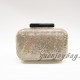 Fashion Light gold aluminium sequins clutch bag with metal frame