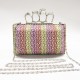 Ladies' skull knuckle finger rings evening clutch bag