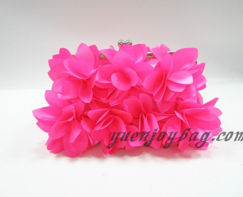 Satin red follower bridal wedding day clutch bag with kiss lock frame
