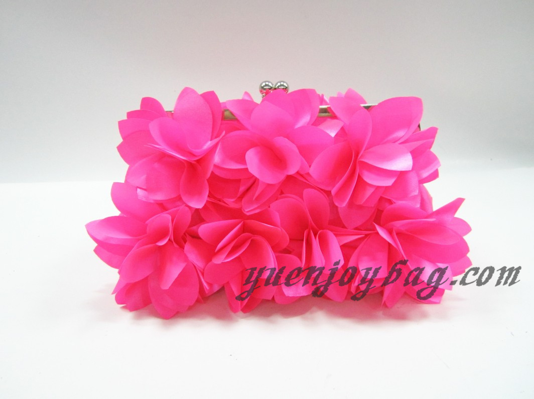 Satin red follower bridal wedding day clutch bag with kiss lock frame