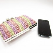 Skull finger rings woven PU clutch bag bottom Skull finger rings woven PU clutch bag bottom