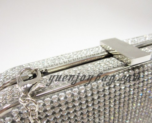 shiny rhinestone diamond silver clutch bag detail view 2 shiny rhinestone diamond silver clutch bag detail view 2