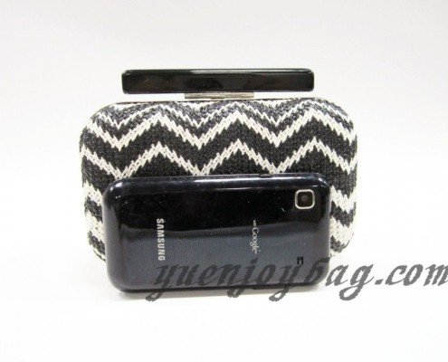 Black and White Woven aztec patterns evening purse handbag