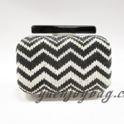 Black and White knitted Tribal and aztec patterns evening purse handbag Black and White knitted Tribal and aztec patterns evening purse handbag