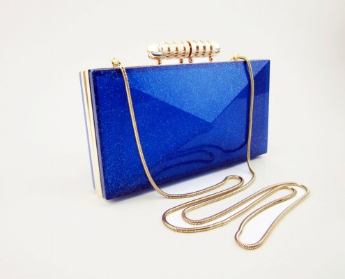 Celebrities Neon Candy color transparent clear acrylic clutch bag with gold metal frame