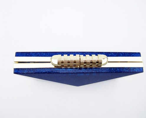 Celebrities Neon Candy color transparent clear acrylic clutch bag with gold metal frame - top view Celebrities Neon Candy color transparent clear acrylic clutch bag with gold metal frame - top view