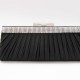 Hot sale 2014 black pleated diamond metal frame clutch bag