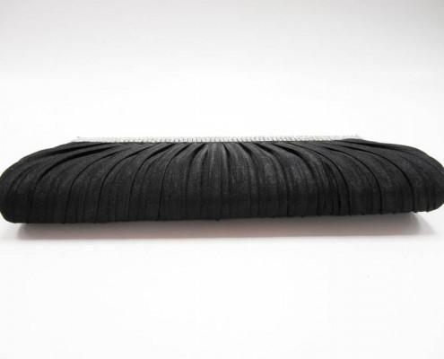 Hot sale 2014 black pleated diamond metal frame clutch bag - bottom view Hot sale 2014 black pleated diamond metal frame clutch bag - bottom view