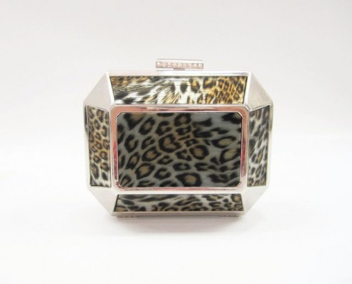 Leopard animal print metal case party bag Leopard animal print metal case party bag