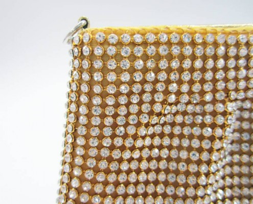Luxury Gold crystal rhinestone ladies coin purse wallet from party bag manufacturer - detail view Luxury Gold crystal rhinestone ladies coin purse wallet from party bag manufacturer - detail view