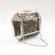 Metal evening hardcase leopard animal print bag