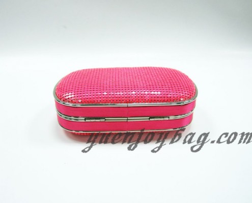 Metal sequin neon color clutch chain bag - bottom view Metal sequin neon color clutch chain bag - bottom view