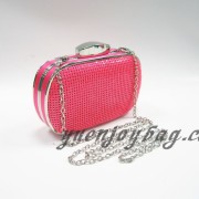 Metal sequin neon pink evening bag
