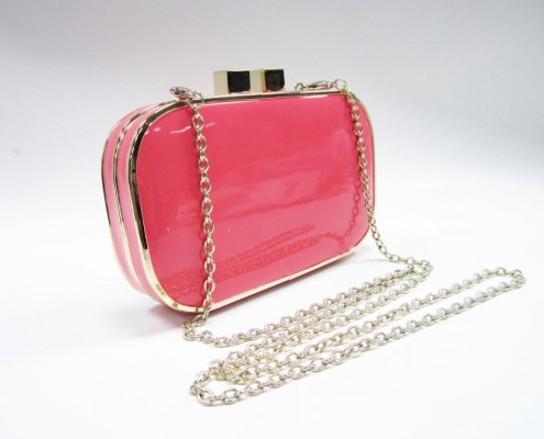 Patent PU orange candy color evening crossbody bags
