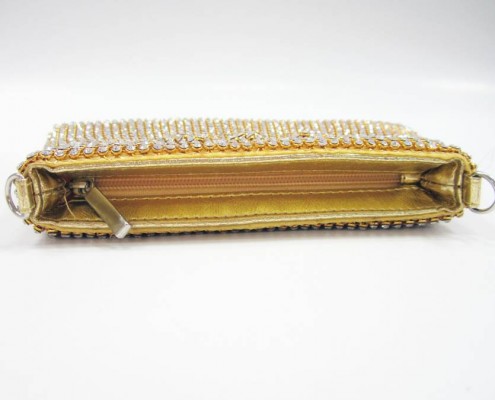 Shiny Gold crystal diamond small pouch purse Shiny Gold crystal diamond small pouch purse
