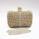 Skull clasp metal frame rhinestone diamond British UK flag clutch bag