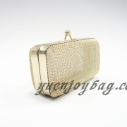 Small metal grid gold transparent kiss lock frame evening purse Small metal grid gold transparent kiss lock frame evening purse
