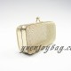 Small metal grid gold transparent kiss lock frame evening purse