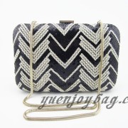 Black and White sequin with gold metal frame evening day clutch bags Black and White sequin with gold metal frame evening day clutch bags
