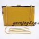Candy color yellow Aluminium metal sequins beautiful evening purse clutch bag