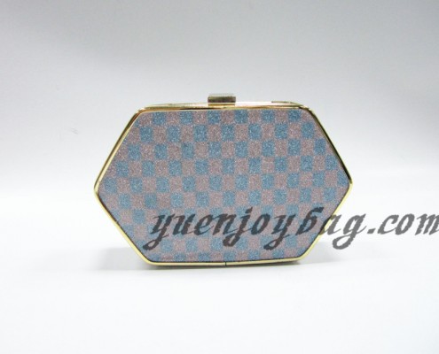 Check pattern plaid glitter shiny bling party clutch handbag from China manufacturer