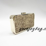 Dazzling Gold Glitter Bling Sequins Evening Party purse Bag Handbag Women Clutch wallet with metal frame - side view