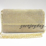 Luxury golden Rhinestone diamond ladies envelope evening clutch chain bag Luxury golden Rhinestone diamond ladies envelope evening clutch chain bag