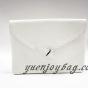 White PU faux leather women's envelope clutch bag White PU faux leather women's envelope clutch bag