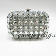 Wholesale Celebrities luxury crystal rhinestone evening metal box clutch handbag