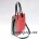 Black White plaid Red PU leather totes handbag
