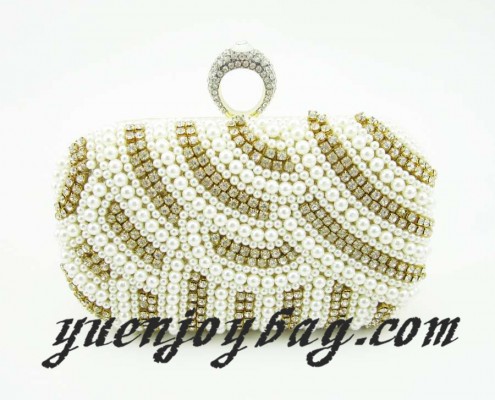 Women's Finger Rings Clasp Pearl Bead Rhinestone Bridal Wedding Clutch Bag Women's Finger Rings Clasp Pearl Bead Rhinestone Bridal Wedding Clutch Bag