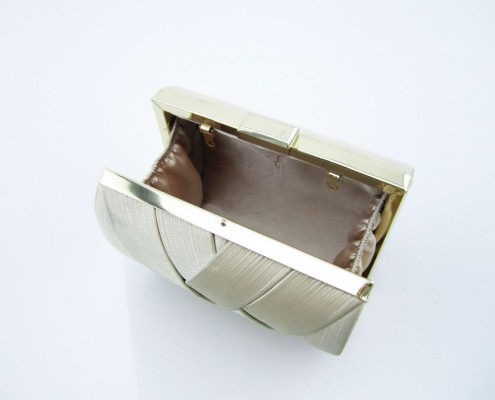 Women's Simple Weave Fabric Evening Clutch Purse - lining view Women's Simple Weave Fabric Evening Clutch Purse - lining view