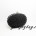 Women black bead oval metal frame evening bag with diamond clasp