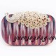 Women's Diamond Peacock Clasp Metal Frame Graduate Color Cotton Evening Clutch Bag