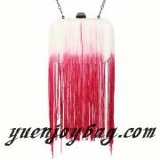 Women's Gradient Color Tassels Decorated Pu Leather Evening Bag Women's Gradient Color Tassels Decorated Pu Leather Evening Bag